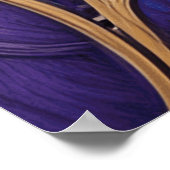 Blauw blauwgroen Poster met prachtige Art Nouveau (Hoek)