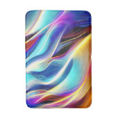 Blauw Blauwgroen Roze Geel Wavy Abstractie Badmat (Voorkant Verticaal)