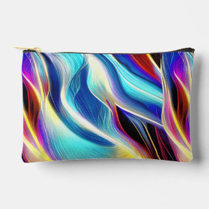 Blauw Blauwgroen Roze Geel Wavy Abstractie Etui