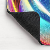 Blauw Blauwgroen Roze Geel Wavy Abstractie Muismat (Hoek)