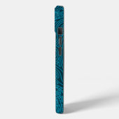Blauw Blauwgroen spiraalpatroon Case-Mate iPhone Case (Achterkant / Links)