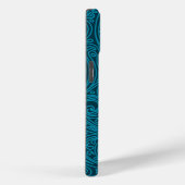 Blauw Blauwgroen spiraalpatroon Case-Mate iPhone Case (Achterkant / Rechts)
