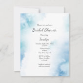 Blauw Blauwgroen Waterverf Abstract Lijst Kaart (Voorkant)