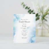 Blauw Blauwgroen Waterverf Abstract Lijst Kaart (Staand voorkant)