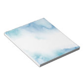 Blauw Blauwgroen Waterverf Abstract Lijst Notitieblok (Schuin)
