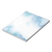 Blauw Blauwgroen Waterverf Abstract Lijst Notitieblok (Linkerzijde)