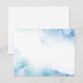 Blauw Blauwgroen Waterverf Abstract Lijst Notitiekaartje (Voorkant / Achterkant)