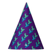 Blauw + Blauwgroen wizard Petten Feesthoedjes (Links)
