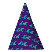 Blauw + Blauwgroen wizard Petten Feesthoedjes (Rechts)