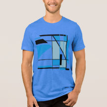 Blauw Blauwgroen Zwart Mozaïek MCM Look Geometrisc