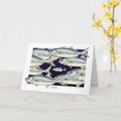 Blauw blauwvisachtig Wenskaart voelen Kaart (Gele Bloem)