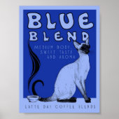 Blauw blend koffie-Poster Poster (Voorkant)