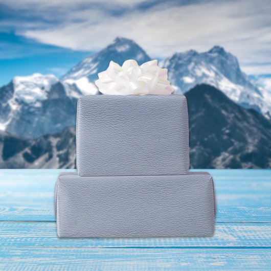 Blauw blik-achtig leder cadeaupapier