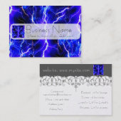 Blauw bliksempatroon visitekaartje (Voorkant / Achterkant)