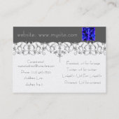 Blauw bliksempatroon visitekaartje (Achterkant)