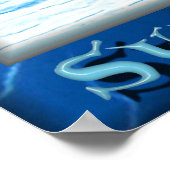 Blauw bliksemPoster Poster (Hoek)