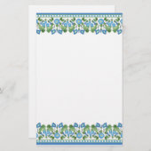  blauw bliksemrandboek briefpapier (Voorkant / Achterkant)