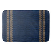 Blauw bliksemvormig Stripe Patroon Badmat (Voorkant)