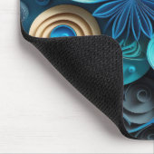 Blauw Bliss Papier Quill Muismat (Hoek)