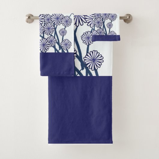 Blauw Bloeiend Geschenk Bad Handdoek (Insitu)