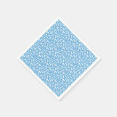 Blauw bloeiend printpapier servet (Hoek)