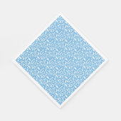 Blauw bloeiend printpapier servet (Hoek)