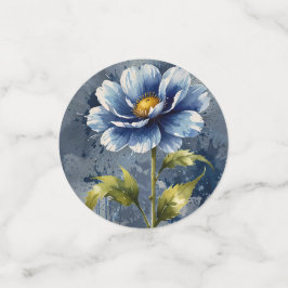 Blauw bloem aquarel patroon confetti