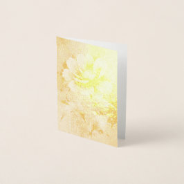 Blauw bloem aquarel patroon folie kaarten