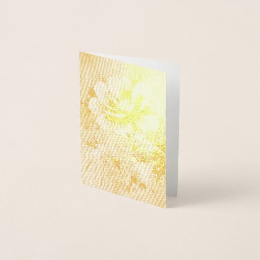 Blauw bloem aquarel patroon folie kaarten (Voorkant)