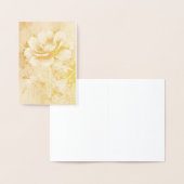 Blauw bloem aquarel patroon folie kaarten (Display)