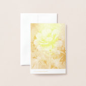 Blauw bloem aquarel patroon folie kaarten (Met envelop)