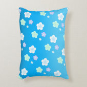 Blauw Bloem Bloem Gradiënt kleurrijk Patroon Accent Kussen (Voorkant(Verticaal))