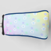 Blauw Bloem Bloem Gradiënt kleurrijk Patroon Golfheadcover (Voorkant)