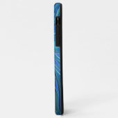 Blauw Bloem Fantasie Patroon, Abstracte Fractale K Case-Mate iPhone Case (Achterkant/links)