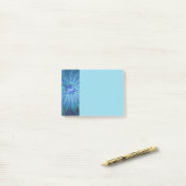 Blauw Bloem Fantasie Patroon, Abstracte Fractale K Post-it® Notes (Op bureau)