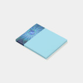Blauw Bloem Fantasie Patroon, Abstracte Fractale K Post-it® Notes (Schuin)