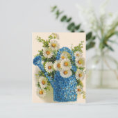 Blauw Bloem het Water geven kan Briefkaart (Staand voorkant)