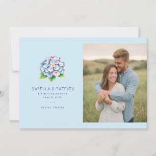 Blauw Bloem Illustratie met Vrolijke Toon Save The Date
