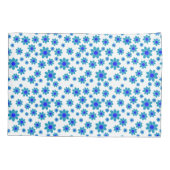 Blauw Bloem Motief | Daisy Pattern Kussensloop (Achterkant)