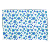 Blauw Bloem Motief | Daisy Pattern Kussensloop (Voorkant)
