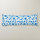 Blauw Bloem Motief | Daisy Pattern Lichaamskussen (Achterkant)