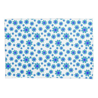 Blauw Bloem Motief | Madeliefjes Patroon Kussensloop