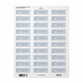 Blauw Bloem Motief Retouradres Label (Full Sheet)