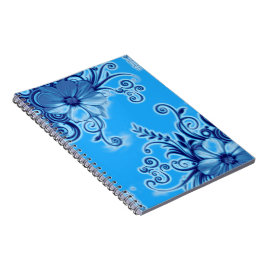 Blauw Bloem Notitieboek