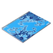 Blauw Bloem Notitieboek (Linkerzijde)