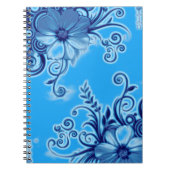 Blauw Bloem Notitieboek (Voorkant)