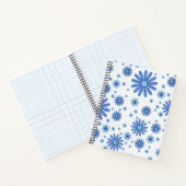 Blauw Bloem Power Notitieboek in Wit (Binnen)