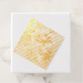 Blauw bloem waterverf patroon bedankjes labels (Met doos)