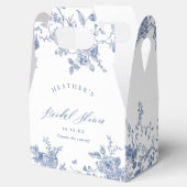 Blauw Bloemachtig Bruidsdiner Bedankdoosjes (Geopend)