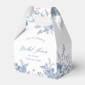 Blauw Bloemachtig Bruidsdiner Bedankdoosjes (Voorkant Zijde)